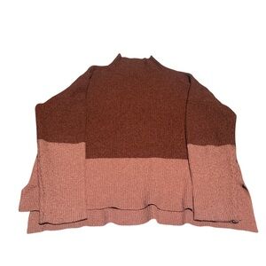 Olive & Oak Two-Tone Cowl Neck Sweater